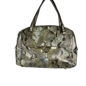 Anne Klein Metallic Snakeskin Shoulder Bag
